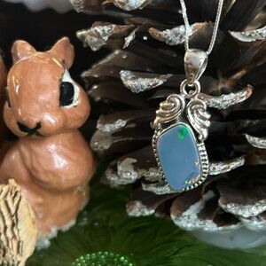 925 Sterling Australian opal necklace